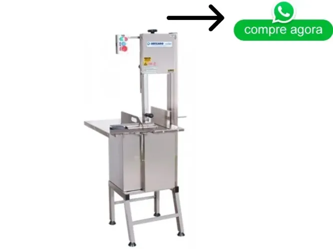 Serra Fita Para Carnes Beccaro 2,55 Motor 3/4 CV Inox Bivolt