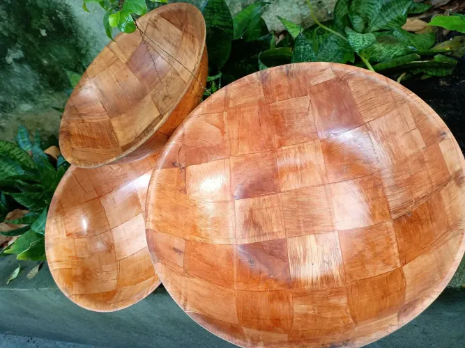 Conjunto de PIREX em BAMBU Artesanal