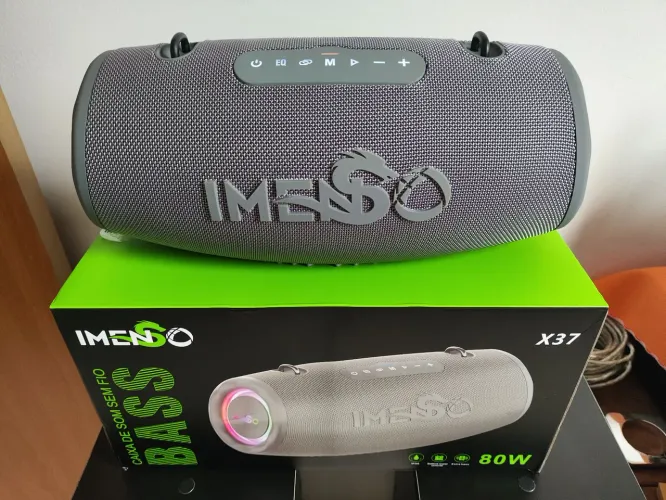 Caixa de Som Bluetooth Imenso X37 Cinza