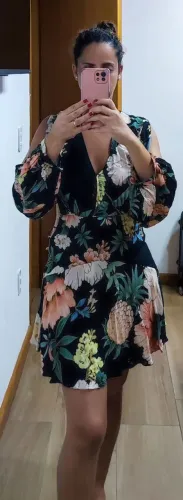 Vestido curto Floral FARM