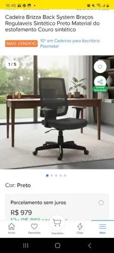 CadeiraBrizza back system,ideal para quem tem hernia de disco