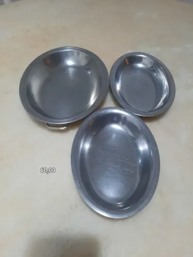 Conjunto de travessas de aço inox