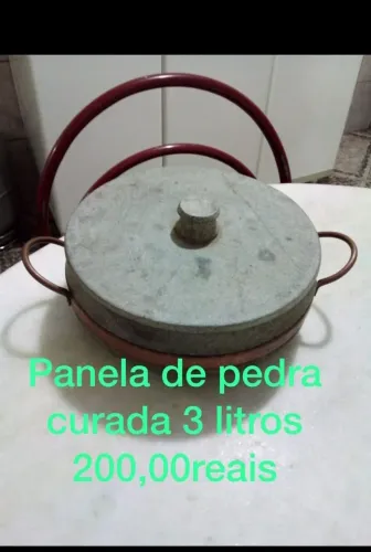 Panela de pedra sabão curada (Nova)