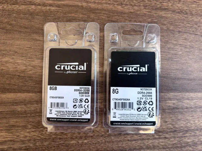 Kit Memorias 8GB Crucial Novas