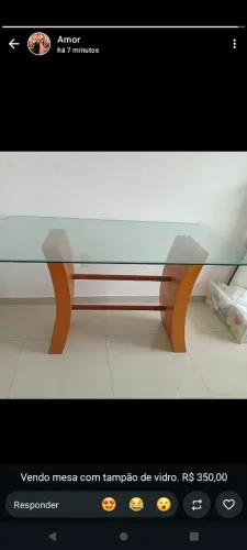 Mesa Tampo de Vidro