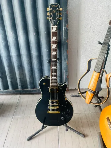 Guitarra les Paul stagg black