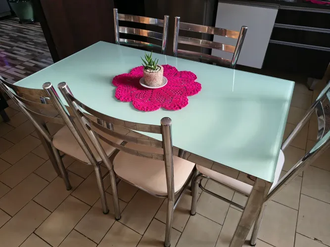 Mesa inox 6 cadeiras (ou somente as cadeiras 500)