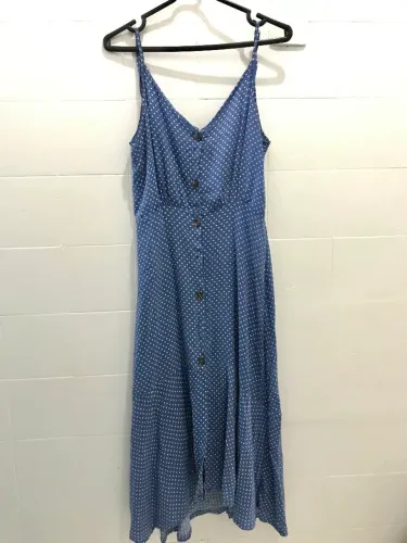 Vestido poá bolinha azul, novo! 