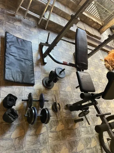 kit completo de musculação 106kg de anilhas