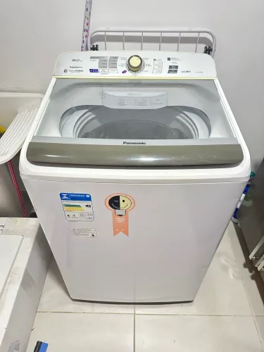 Máquina de Lavar Panasonic Função Antibactéria AG 16kg Branco - NA-F160B6W 127v