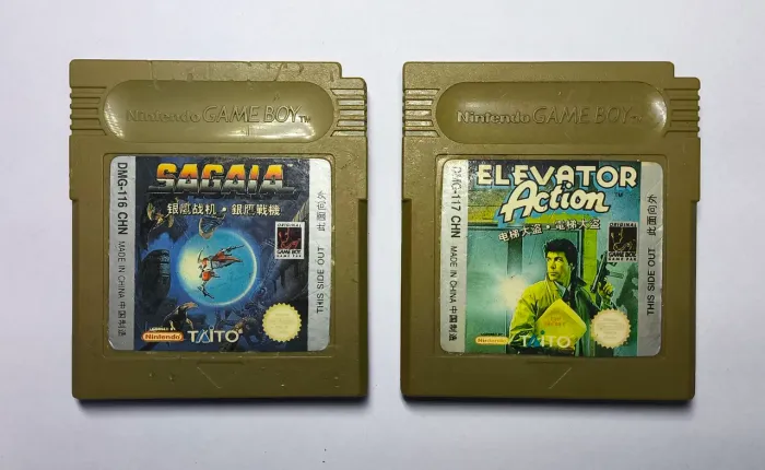 Sagaia e Elevator Action Versão CHN Game Boy Raríssimo
