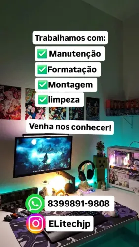 Montagem de PC Gamer, formatação, limpeza e muito mais