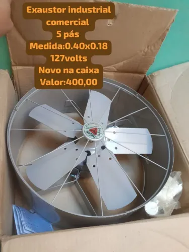 Exaustor industrial comercial novo na caixa!