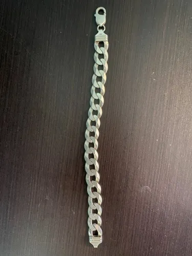 Pulseira de prata 925 13mm - grossa