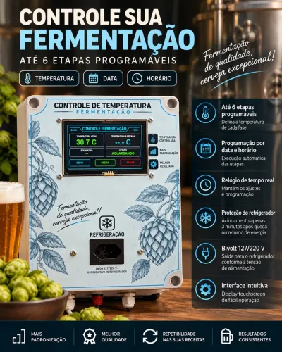 Controlador fermentação cerveja artesanal