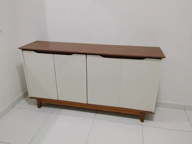 Buffet Aparador Sala De Jantar 4 Portas - Offwhite/frjó.