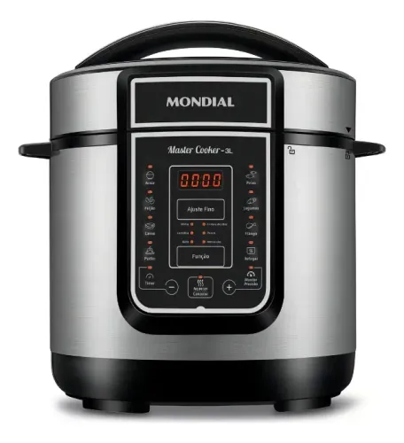 PANELA DE  PRESSAO ELETRICA MONDIAL PE40 DIG 3L PT INOX 110V