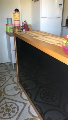 Mesa de cozinha com vidro