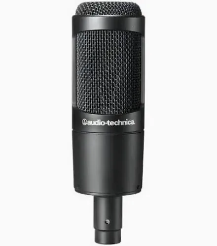 Microfone AT2020 - Condensador de qualidade.