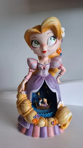 estátua rapunzel miss mindy com diorama raríssima