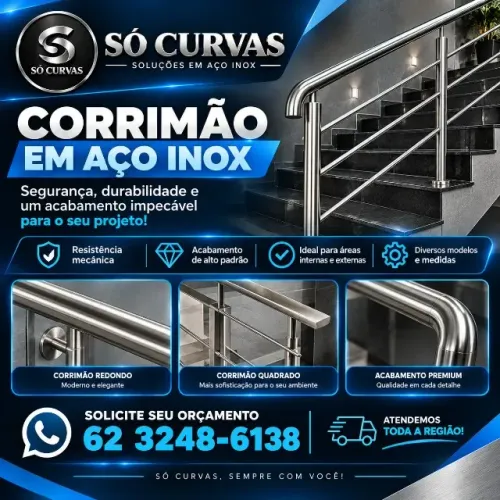CORRIMÕES EM AÇO INOX