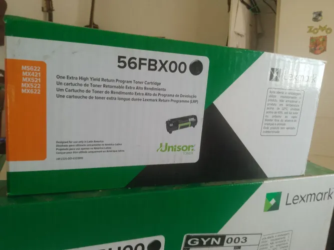 Toner lexmark 56 para as impressoras Mx522/Mx622 original novo 