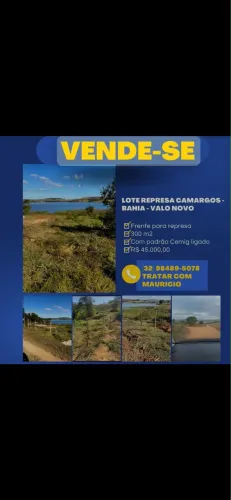 Lote na represa Camargos - Valo Novo