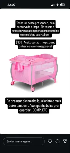 Berço portatil burigotto nana