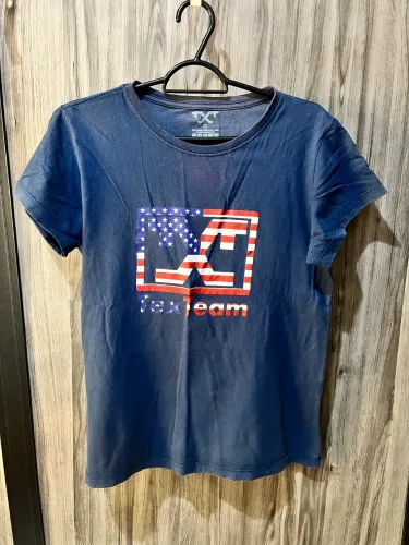 Camiseta Feminina Tex Team Original - Estampa Bandeira EUA Country