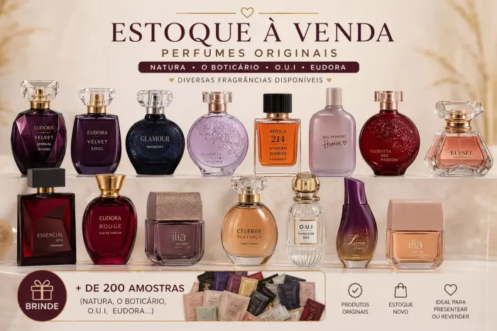 Estoque de Perfumes Originais Lacrados + 200 Amostras | Natura, Boticário, Eudora e O.U.i