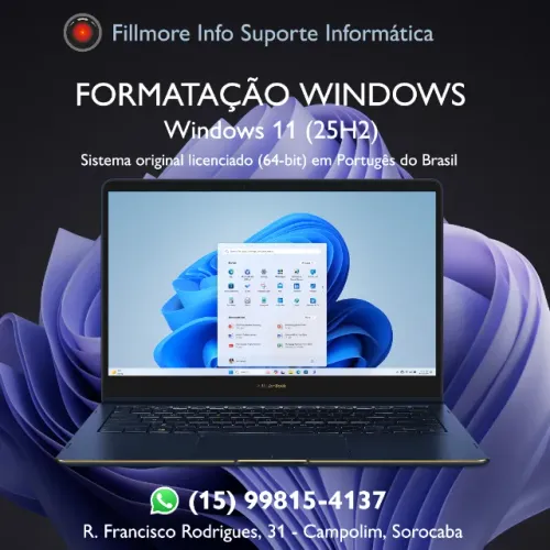 Instalação Windows 10 e 11 - Formatação expressa em até 2h