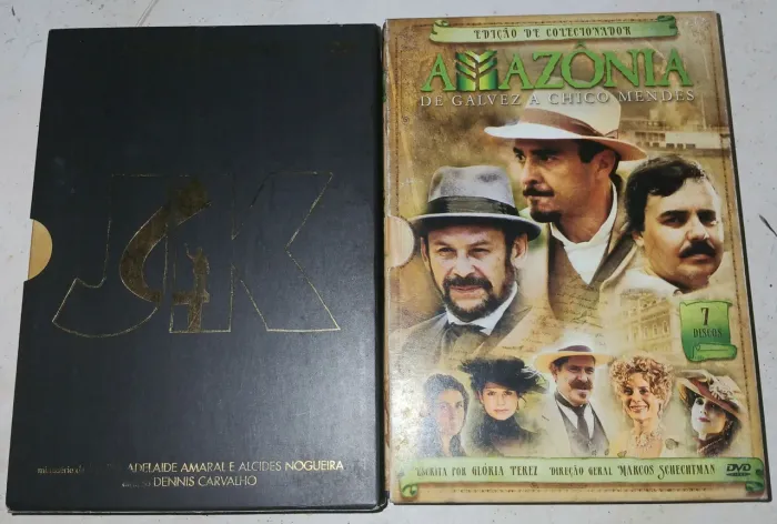 2 Box dvd's Amazonia de Galvez a Chico Mendes / JK Minisséries Globo
