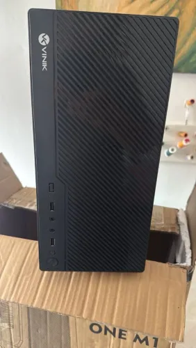 Gabinete One M1 Mid tower, Micro ATX, Sem Fonte e sem Fan, Preto - Vinik