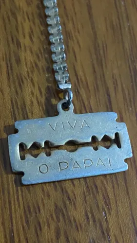 Chaveiro Gillette original de 1964 - Brinde promocional de Dia dos Pais (?Viva o Papai?)