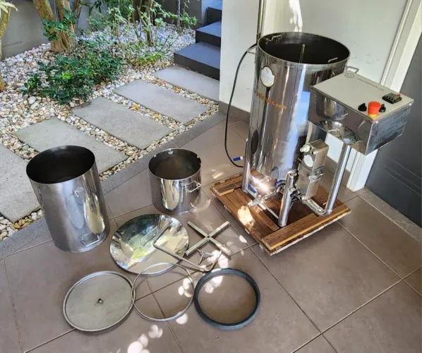 Sistema cervejeiro automatizado PALENOX 50L CLP +monster mill+chiller+Acessórios