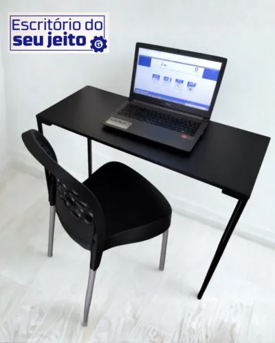 Birô Industrial NOVO Mesa Multiuso Notebook Computador Escritório de Estudo Office Preto