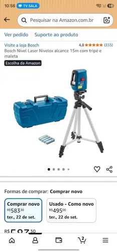 Bosch Nível Laser Nivelox alcance 15m com tripé e maleta