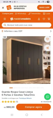 Guarda roupa kaperberg 6 portas 02 gavetas