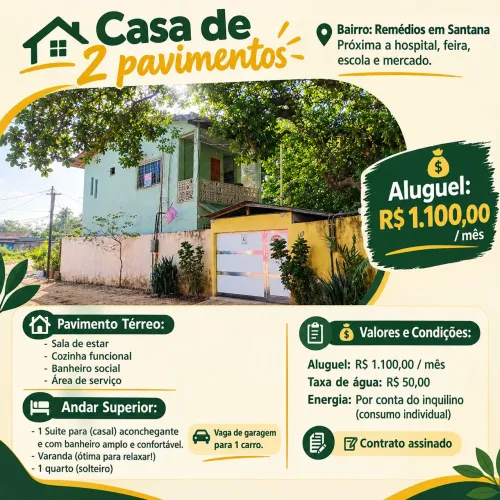 Casa 2 quartos em Santana