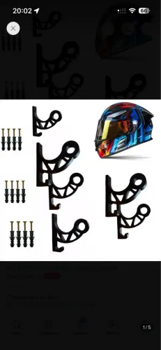 Suporte para capacete, Par R$25,00