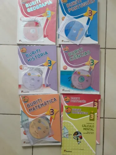 LIVROS DIDÁTICOS.  BURITI. MODERNA. TERCEIRO ANO ENSINO FUNDAMENTAL. 
