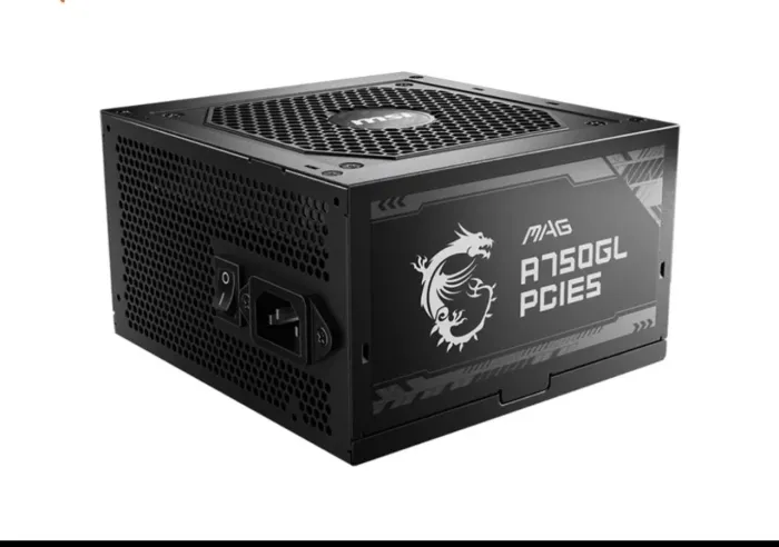 Fonte MSI MAG A750GL, 750W, 80 Plus Gold, Modular, PFC Ativo, Com Cabo, Preto