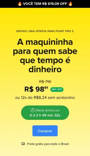 Point Pro 3 por R$98 ? (86% OFF) | Link com desconto via chat