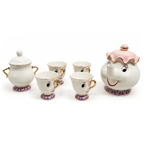 Jogo De Chá/café A Bela E A Fera Disney Porcelana 6 Peças Lindo ESTA DISPONÍVEL!!!