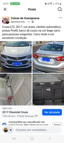 Chevrolet Cruze LTZ 1.4 16V Turbo Flex 4P Aut. 2017