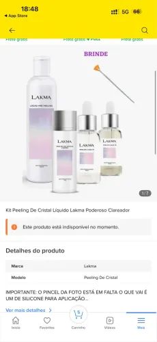Kit peeling de cristal lakma
