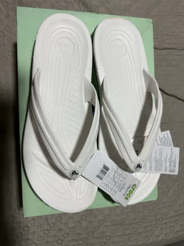 Chinelo Crocs Bayaband Flip White/navy