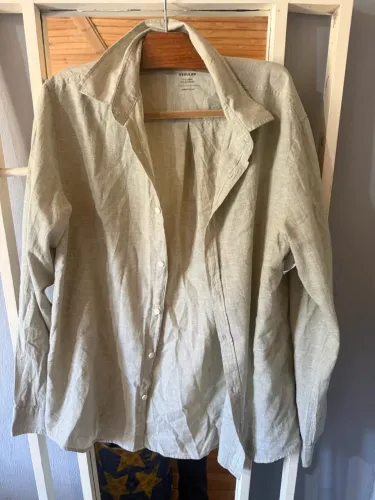 Camisa linho verde
