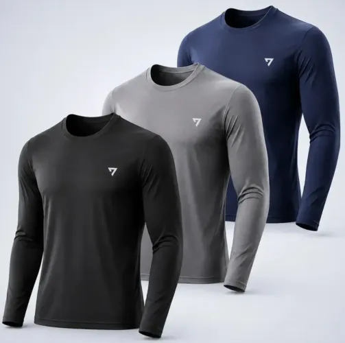 Kit 3 Camisetas Térmicas Masculina Segunda Pele Camisa Uv50-