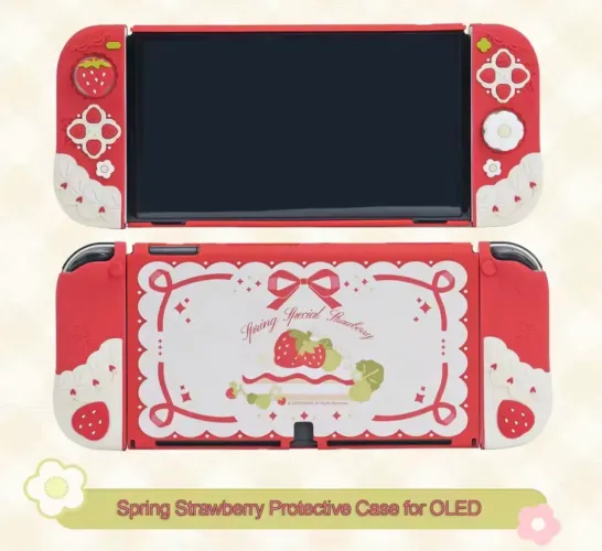 Case Nintendo Switch OLED morangos Geekshare